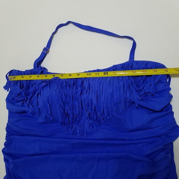 NWT Swimsuits For All Swim Set Fringe Blue Size 22 - Picture 5 of 16